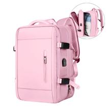 Mochila Mala Viagem Bordo Notebook Impermeável Cabo USB Espaçosa Resistente Executiva Bolsa Costa Acolchoada Média Compacta