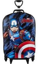 Mochila Malinha Escolar 3d Capitão América 3 Rodinhas Grande
