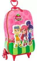 Mochila Malinha Escolar Infantil Amigas Moranguinho Rodinhas