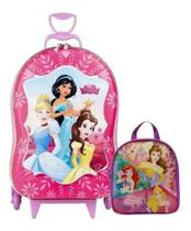 Mochila Malinha Escolar Princesas Disney Rodinha G Lancheira