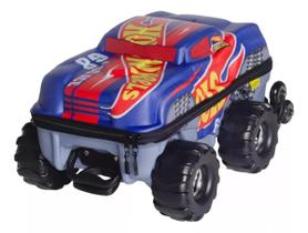 Mochila Malinha MaxToy Hotwhells Race Ace Monster Truck