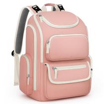 Mochila Mancro, bolsa de fraldas impermeável de grande capacidade, rosa