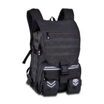 Mochila Masculina Black Skull Bolsa Premium Trabalho Academia