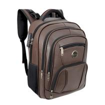 Mochila Masculina Couro Antifurto Cadeado C/ Senha Reforçada Mochila Masculina Couro Antifurto Cadeado C/ Senha Reforçada