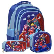 Mochila Masculina Creche Estampa Naruto Uzumaki Tam G Costas