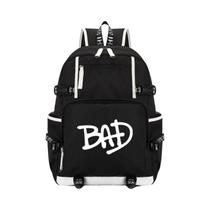 Mochila Masculina De Poliéster À Prova D'água Michael Jackson BAD, Bolsa Escolar, Bolsa De Ombro