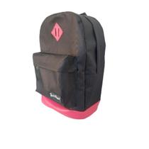 Mochila masculina e feminina Ludoraal Barra bela Preta/ Mochila escolar(fundo rosa)