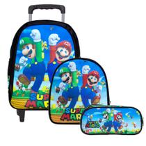 Mochila Masculina Escola Juvenil Rodinha Super Mario Toys 2U