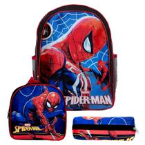 Mochila Masculina Escolar com Lancheira Infantil Spider Man Mochila Masculina Escolar com Lancheira Infantil Spider Man