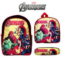 Mochila Masculina Escolar Juvenil Vingadores Marvel Costas