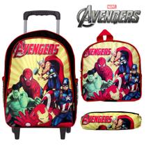 Mochila Masculina Escolar Juvenil Vingadores Marvel Rodinha