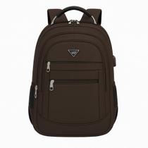 Mochila Masculina Escolar Viagens Grande Reforçada Cabo De Aço USB