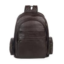 Mochila Masculina Executiva de Couro Notebook Marrom escuro Mochila Masculina Executiva de Couro Notebook Marrom escuro