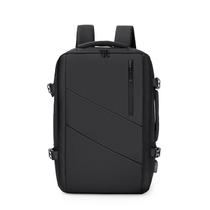 Mochila masculina expansível para laptop de negócios Oxford 15 polegadas preta