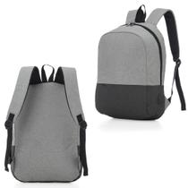 Mochila Masculina Faculdade Resistente Grande - Cinza
