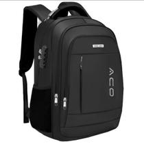 Mochila Masculina Feminina Cadeado Escola Faculdade Bolso Antifurto Nas Costas Resistente Saída USB Mochila Masculina Feminina Cadeado Escola Faculdade Bolso Antifurto Nas Costas Resistente Saída USB
