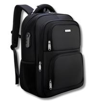 Mochila Masculina Feminina Notebook Bolsa Preta Reforçada Anti Furto Semi Impermeável Escolar Faculdade Trabalho Viagem Mochila Masculina Feminina Notebook Bolsa Preta Reforçada Anti Furto Semi Impermeável Escolar Faculdade Trabalho Viagem