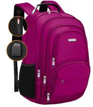 Mochila Masculina Feminina Notebook Escolar Faculdade Viagem Dia a Dia Reforçada Resistente a Água Marcador de Bagagem Saida usb Fone