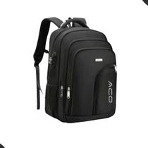 Mochila Masculina Feminina Notebook Escolar Faculdade Viagem Dia a Dia Reforçada Resistente a Água Marcador de Bagagem Saída USB Fone ACO Mochila Masculina Feminina Notebook Escolar Faculdade Viagem Dia a Dia Reforçada Resistente a Água Marcador de Bagagem Saída USB Fone ACO