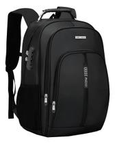 Mochila Masculina Feminina Notebook Reforçada Antifurto Cor Preto