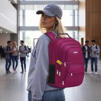 Mochila Masculina Feminina Notebook Reforçada Escolar Faculdade Trabalho Viagem Dia a Dia Resistente a Água Saída usb Fone