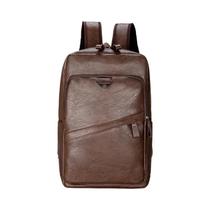 Mochila Masculina Grande De Couro PU Para Laptop, Mochila Casual Para Adolescentes, Meninos, Mochila