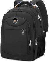 Mochila Masculina Impermeável C/Alça Reforçada - Bolso Anti-Furto PRETA