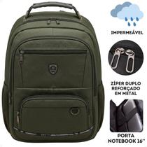 Mochila Masculina Impermeável Executiva Faculdade Reforçada Verde Militar Resistente Escolar Grande 16 Polegadas Viagem Mochila Masculina Impermeável Executiva Faculdade Reforçada Verde Militar Resistente Escolar Grande 16 Polegadas Viagem