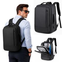 Mochila Masculina Impermeável Reforçada Notebook Expansível Modelo Slim Discreta USB Executiva Luxo Premium Monolo