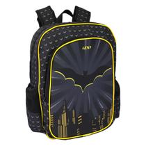 Mochila Masculina Infantil Ls Bolsas Homem Morcego Preto E Amarelo Grande