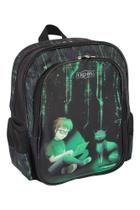 Mochila Masculina Infantil LS Erínys Preto Com Verde Alec 2 Divisões - MO4520