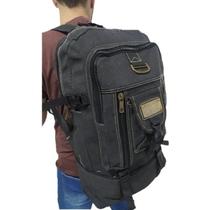 Mochila Masculina Lona 50 Litros Viagem Passeio Motoboy Esporte Trilha Viagem 803 Cor:Preta
