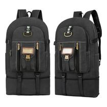 Mochila Masculina Lona 50 Litros Viagem Passeio Motoboy Esporte Trilha Viagem