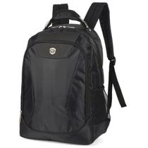 Mochila Masculina Notebook 18" Preta Executiva Impermeável Cabo de Aço Trabalho Viagem - Polo King