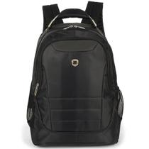 Mochila Masculina Notebook 18" Preta Executiva Impermeável Cabo de Aço Trabalho Viagem - Polo King