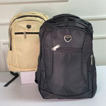 Mochila masculina nylon ideal para viajar trabalho escola com dois bolsos laterais
