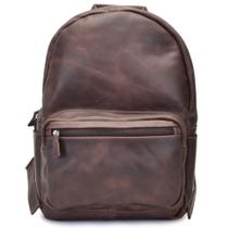 Mochila Masculina Porta Notebook em Couro Café