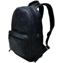Mochila Masculina Porta Notebook em Couro Preta Mochila Masculina Porta Notebook em Couro Preta