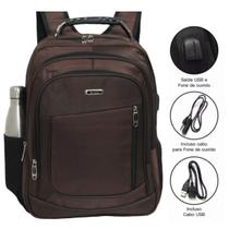 Mochila Masculina Reforçada Notebook Impermeável Usb