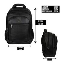 Mochila Masculina Sport Couro Impermeável Reforçada - PRETO Mochila Masculina Sport Couro Impermeável Reforçada - PRETO
