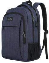 Mochila MATEIN Large College com porta de carregamento USB 17" azul