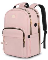 Mochila MATEIN para laptop de 17 polegadas rosa resistente à água para mulheres