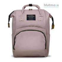 Mochila Maternidade Bolsa Mamãe Bebê Multifunção Cinza Multmaxx