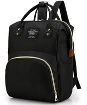 Mochila Maternidade Bolsa Mamãe Bebê Multifunção Ótima PRETA
