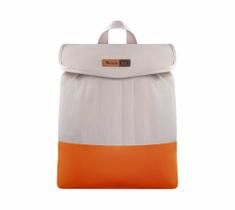 Mochila Maternidade Coleção Cores - Creme e Laranja Mochila Maternidade Coleção Cores - Creme e Laranja