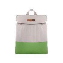 Mochila Maternidade Coleção Cores - Creme e Verde Mochila Maternidade Coleção Cores - Creme e Verde