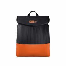 Mochila Maternidade Coleção Cores - Preto e Laranja