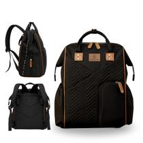 Mochila Maternidade Impermeável Ergonômica Multifuncional para Gestantes Mamãe e Bebê Menino Menina Versão Luxo Marca Maternity Dream Cor PRETA