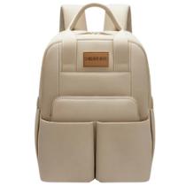 Mochila Maternidade Impermeável Multifuncional Grande Mamãe e Bebê Bolsos Térmicos Alças de Carrinho e Bolso Porta Lenço Umedecido