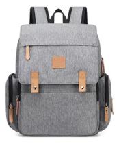Mochila Maternidade Land Luxury Cinza Sólida Mochila Maternidade Land Luxury Cinza Sólida